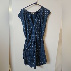 Loft 100% Cotton Women’s Blue Lined Beach Dress Large